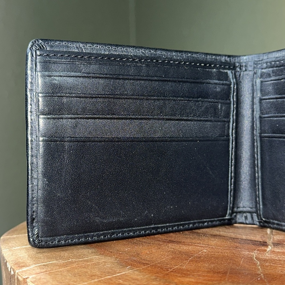 COACH Signature Embossed Leather Bifold Wallet - Picture 9 of 13